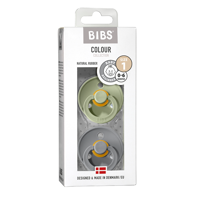 Lot de 2 tétines Bibs Colour - Sauge et nuage