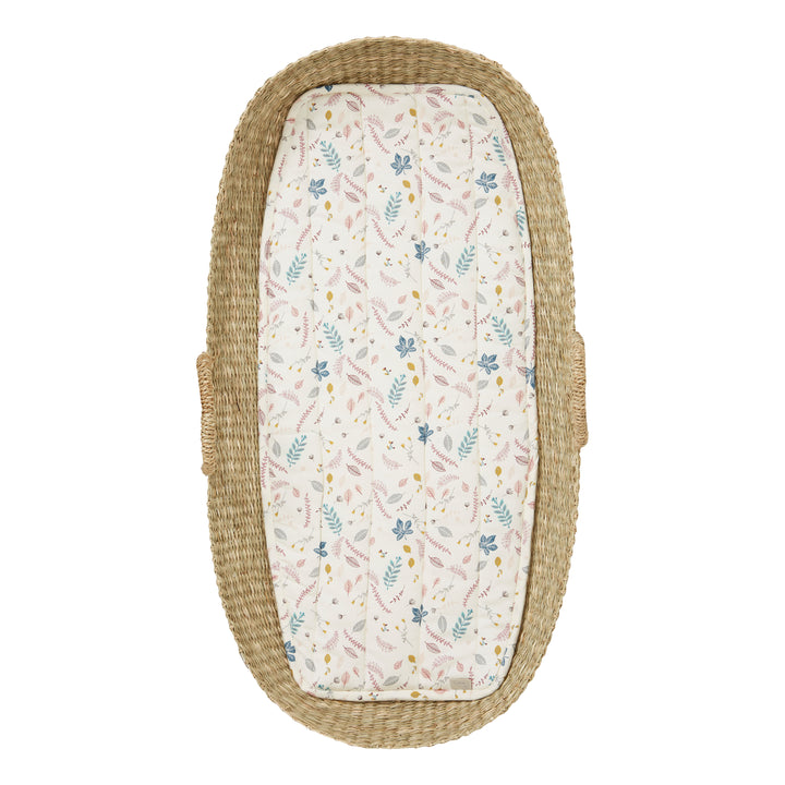Cam Cam Copenhagen Organic Changing Basket Liner - Pressed Leaves Rose