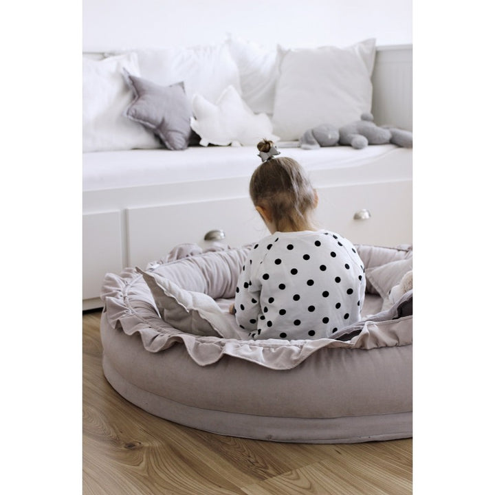 Cotton & Sweets Linen Junior Nest - Light Grey