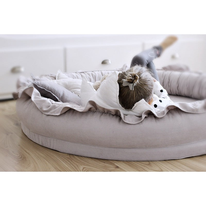 Cotton & Sweets Linen Junior Nest - Light Grey