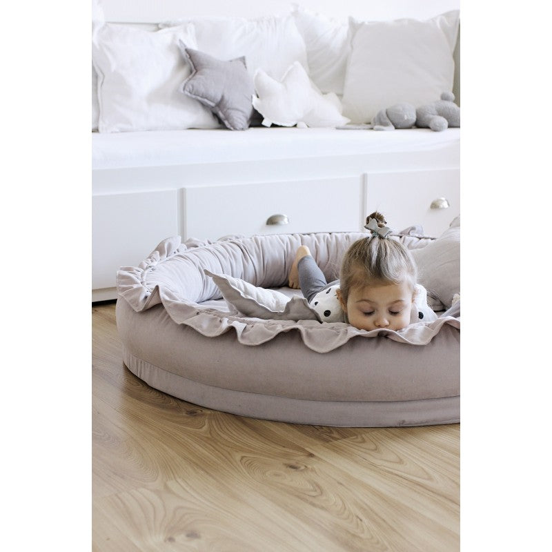 Cotton & Sweets Linen Junior Nest - Light Grey
