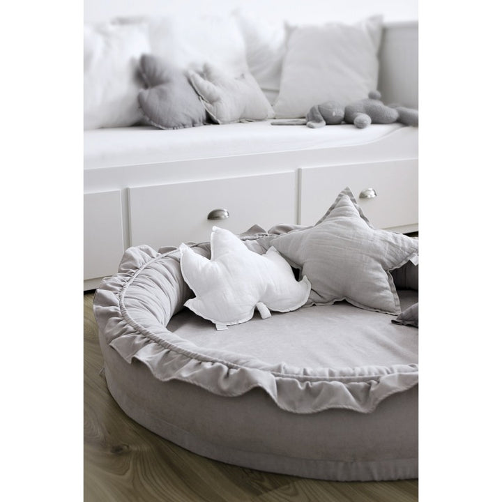 Cotton & Sweets Linen Junior Nest - Light Grey