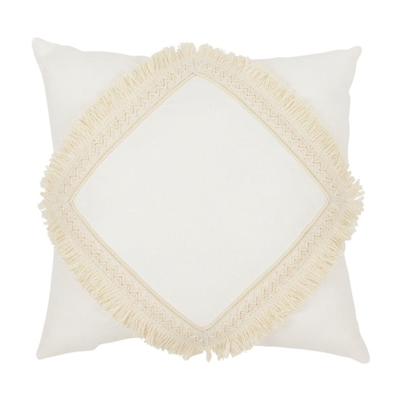 Cotton & Sweets Square Lace Cushion - Boho Vanilla