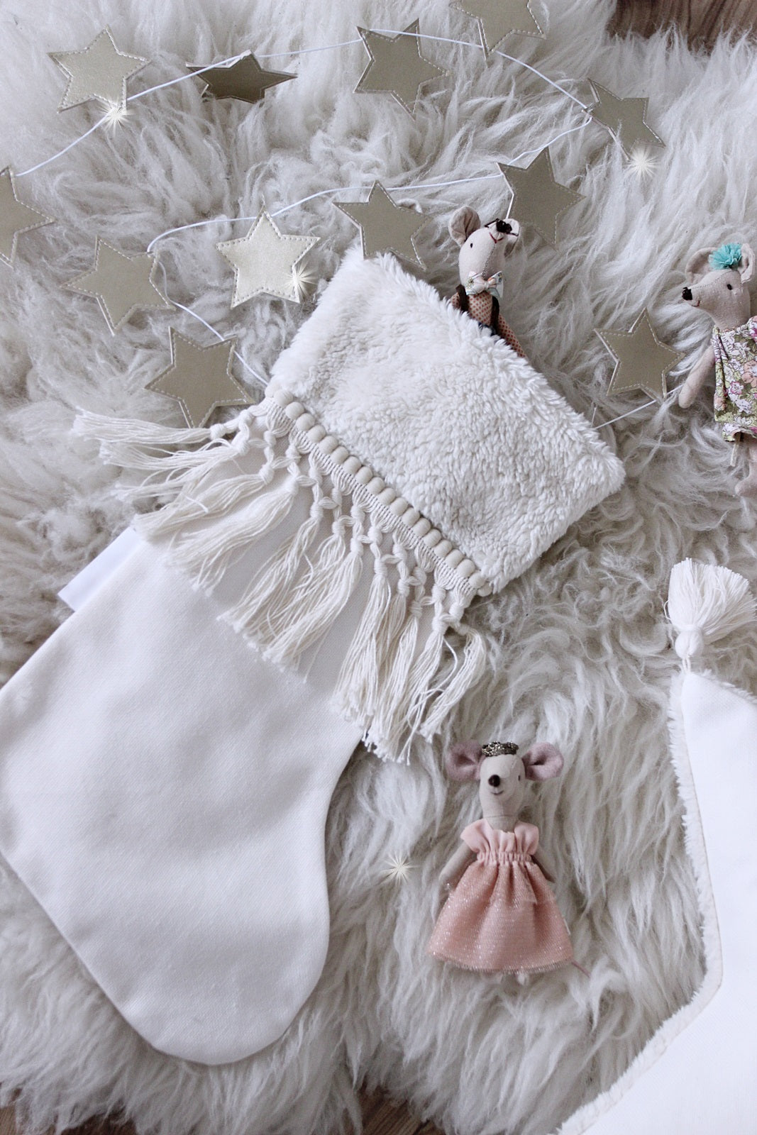 Cotton & Sweets Cotton Christmas Stocking - Boho