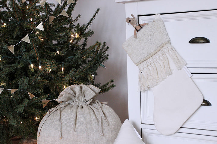 Cotton & Sweets Cotton Christmas Stocking - Boho