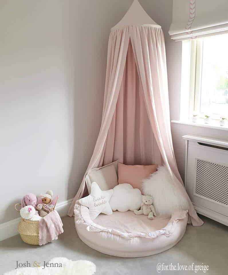Cotton & Sweets Linen Canopy - Powder Pink