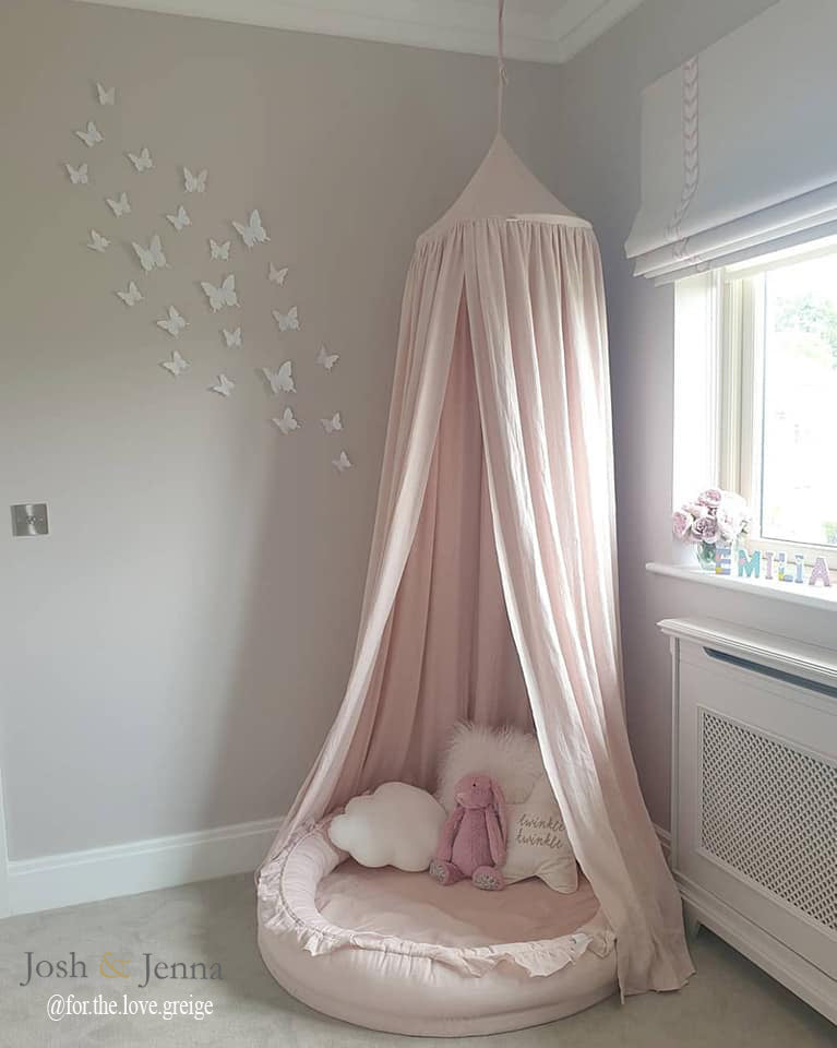 Cotton & Sweets Linen Canopy - Powder Pink