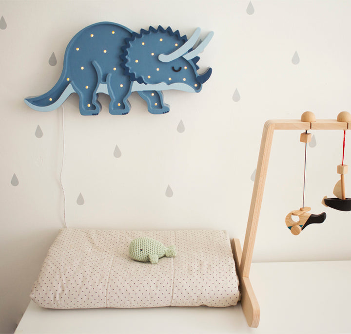 Little Lights Dino Triceratops Lampe - Jurassic Navy