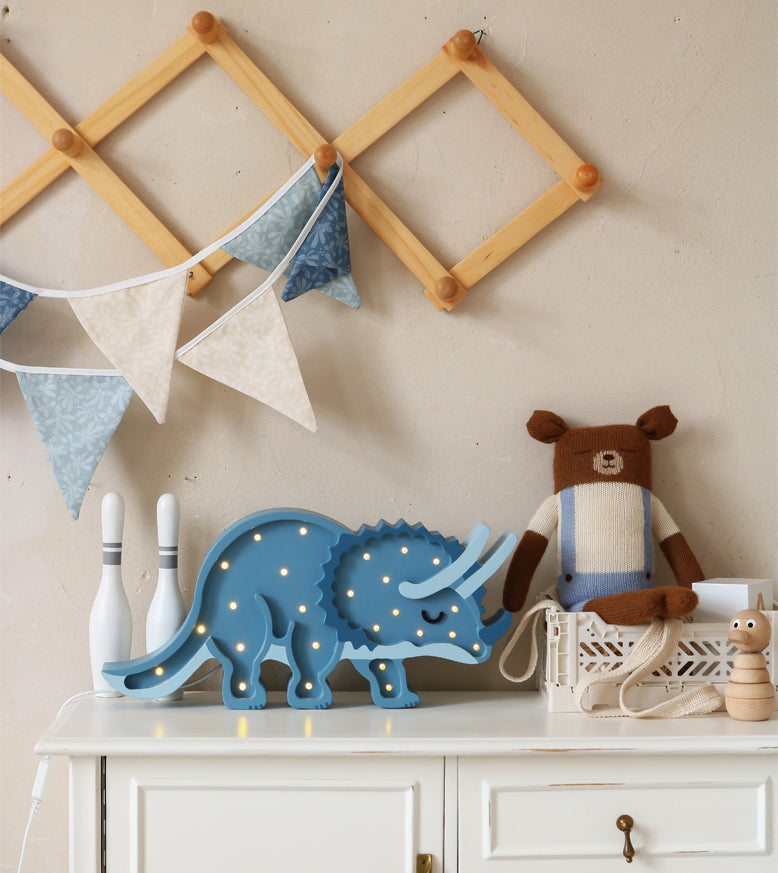 Little Lights Dino Triceratops Lampe - Jurassic Navy