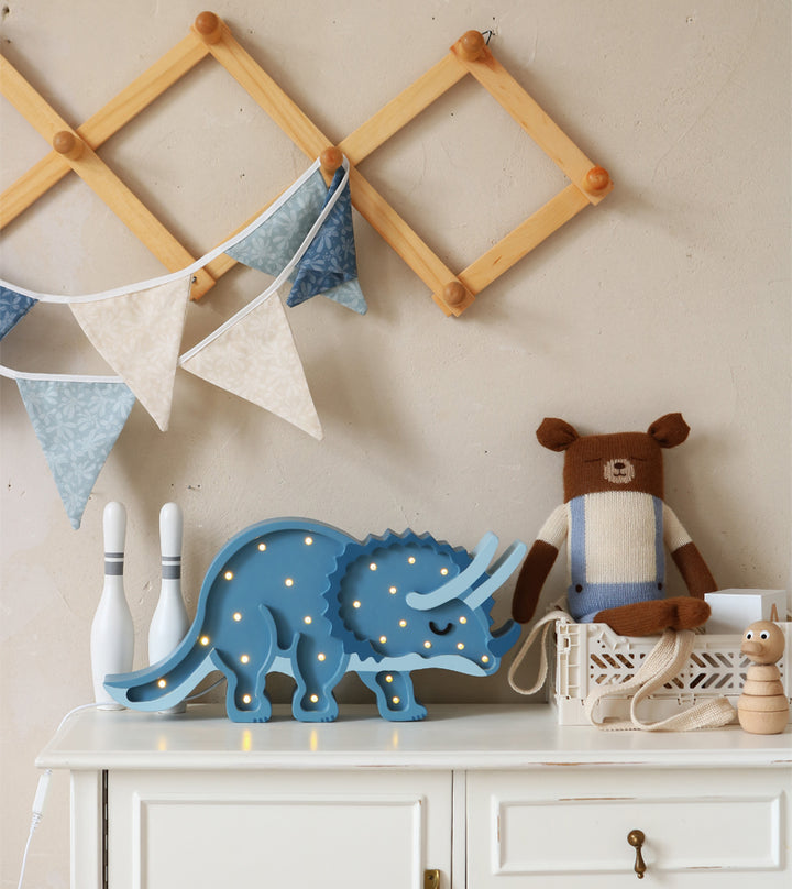Little Lights Dino Triceratops Lampe - Jurassic Navy