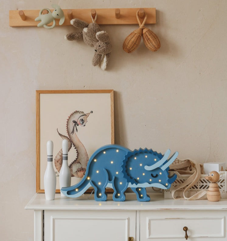 Little Lights Dino Triceratops Lampe - Jurassic Navy