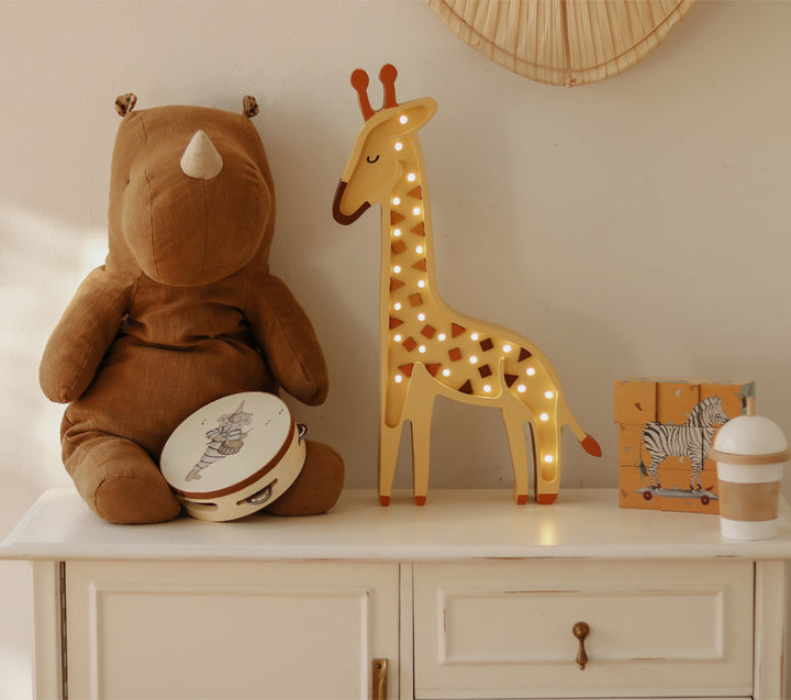 Giraffenlampe von Little Lights | Afrikanisches Gelb