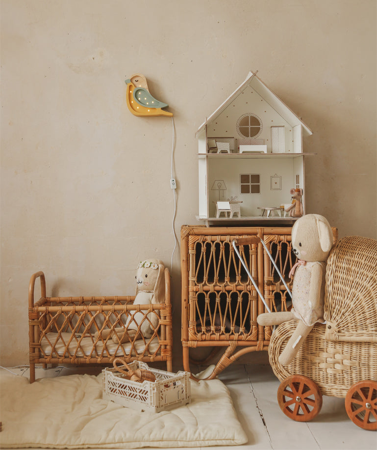 Little Lights Mini-Vogellampe | Khaki Senf