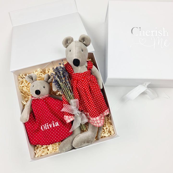 Nini Maus Duo Personalisierte Baby-Geschenkbox