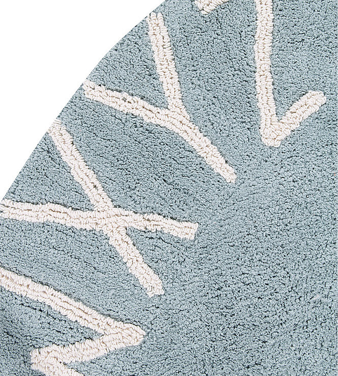 Tapis lavable en machine Lorena Canals - ABC Bleu/Naturel