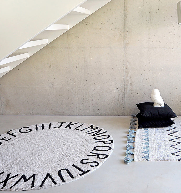 Lorena Canals Machine Washable Rug - ABC Natural/Black