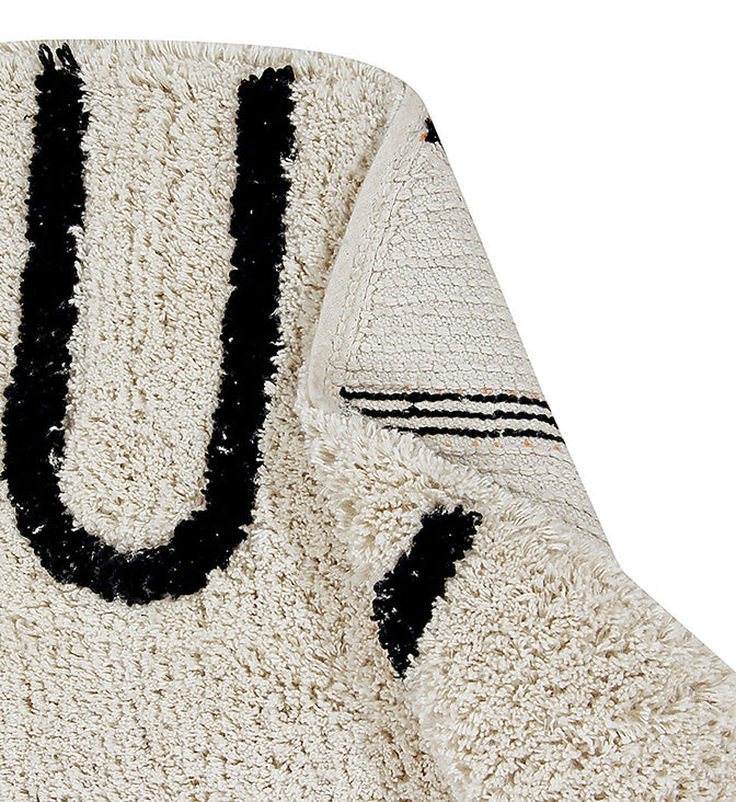 Lorena Canals Machine Washable Rug - ABC Natural/Black