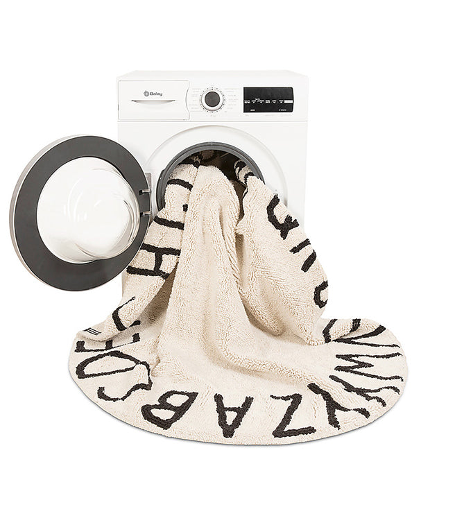 Lorena Canals Machine Washable Rug - ABC Natural/Black