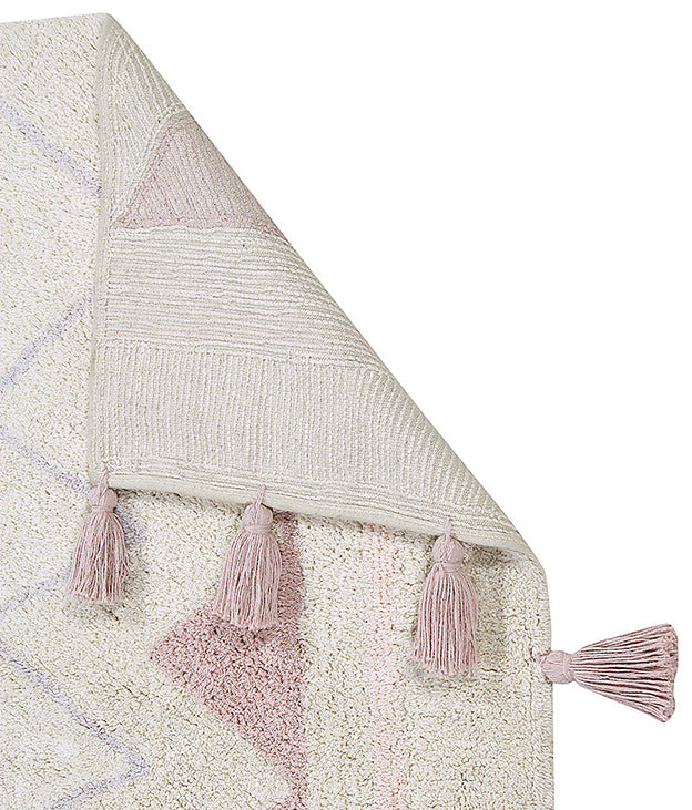 Lorena Canals Machine Washable Rug - Azteca Natural/Pink
