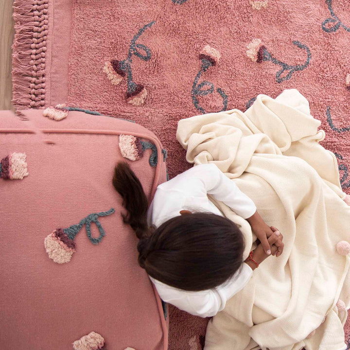 Tapis lavable en machine Lorena Canals - Jardin anglais Ash Rose