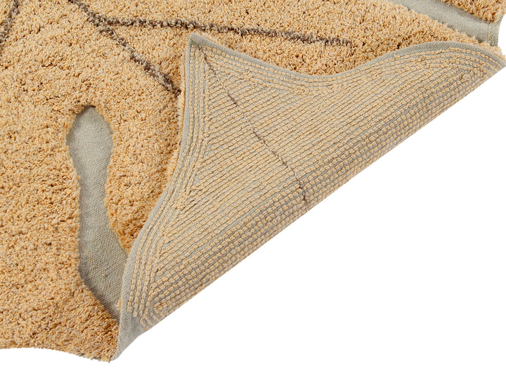 Maschinenwaschbarer Teppich von Lorena Canals – Monstera-Blatt-Honig