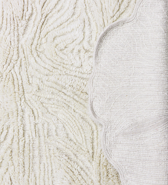 Tapis en laine de mouton à nez rose de Lorena Canals