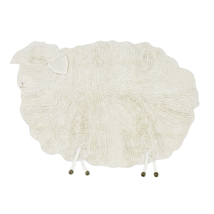 Tapis en laine de mouton à nez rose de Lorena Canals