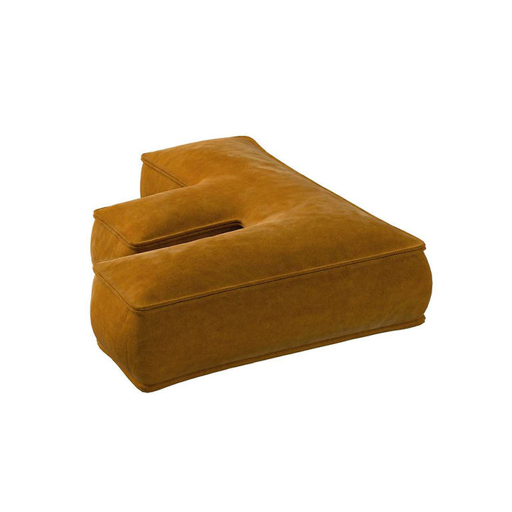 Coussin lettre en velours - F (différentes couleurs)