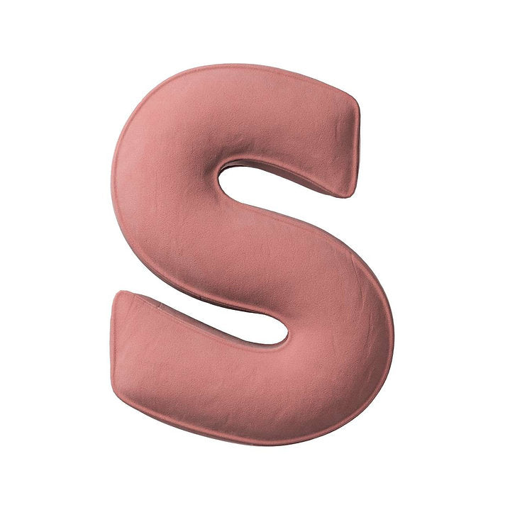 Buchstabenkissen aus Samt – S (verschiedene Farben)