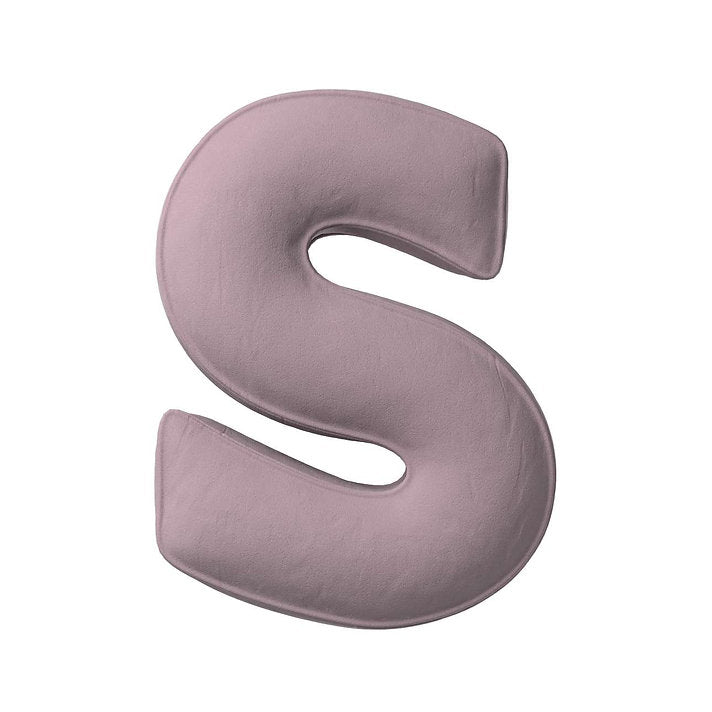 Buchstabenkissen aus Samt – S (verschiedene Farben)
