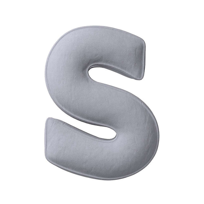 Buchstabenkissen aus Samt – S (verschiedene Farben)