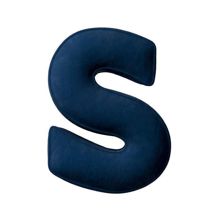 Buchstabenkissen aus Samt – S (verschiedene Farben)
