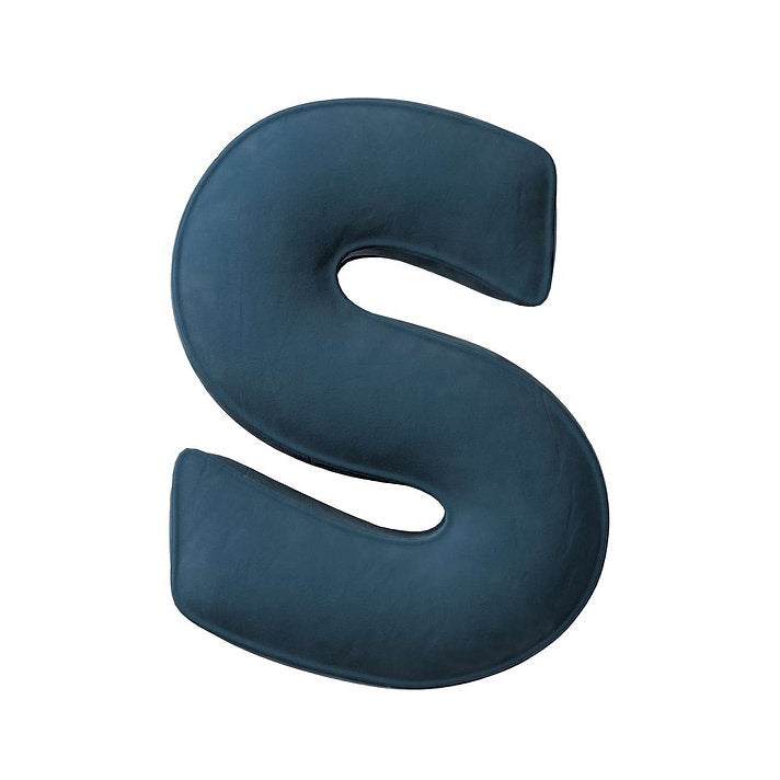 Buchstabenkissen aus Samt – S (verschiedene Farben)