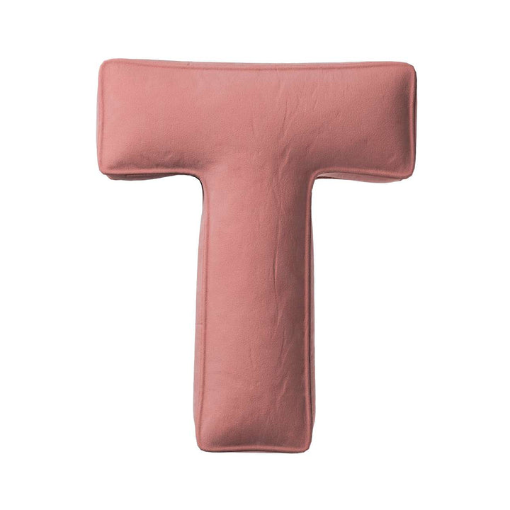 Velvet Letter Cushion - T  (Various Colours)