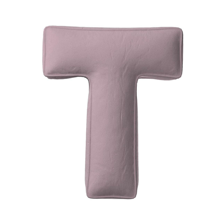 Velvet Letter Cushion - T  (Various Colours)