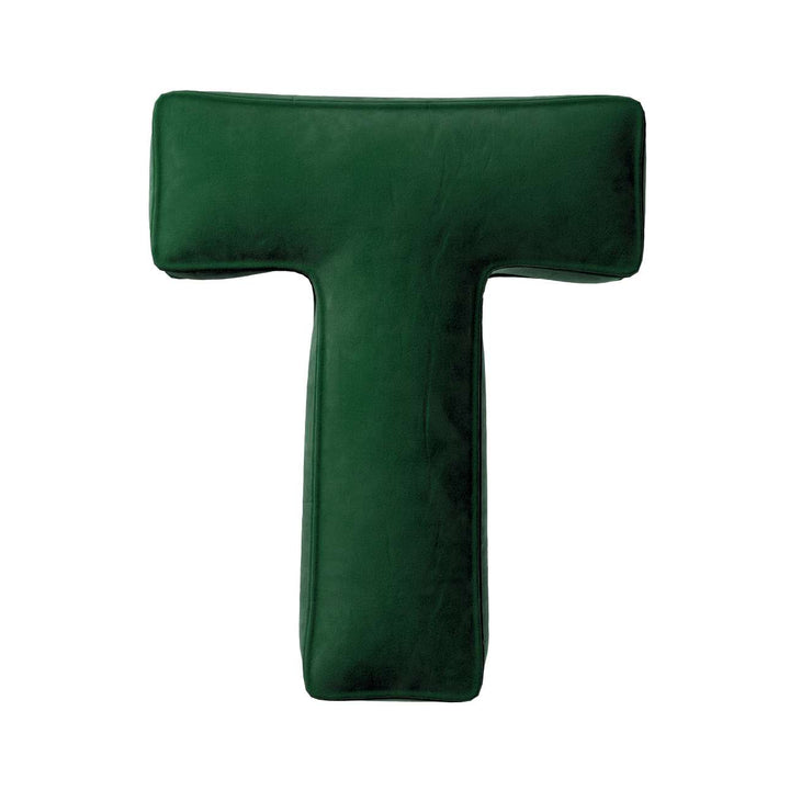 Velvet Letter Cushion - T  (Various Colours)