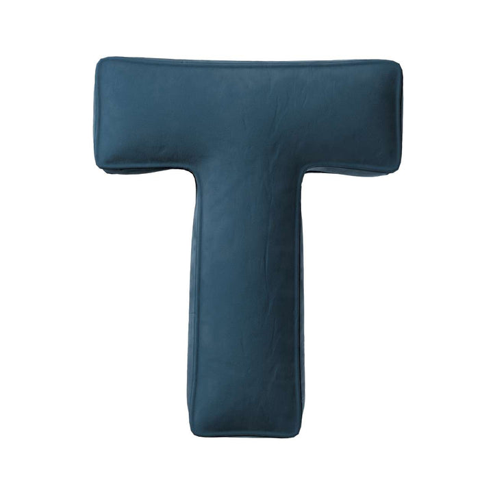 Velvet Letter Cushion - T  (Various Colours)