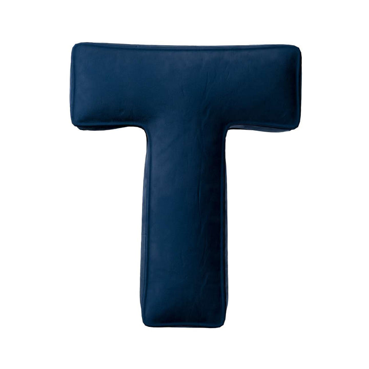 Velvet Letter Cushion - T  (Various Colours)