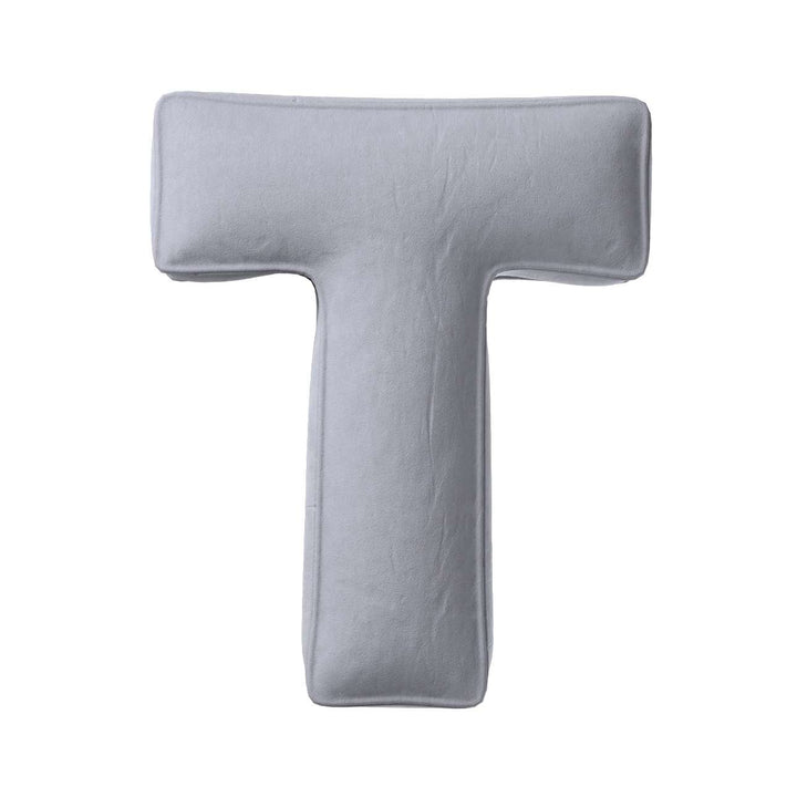 Velvet Letter Cushion - T  (Various Colours)