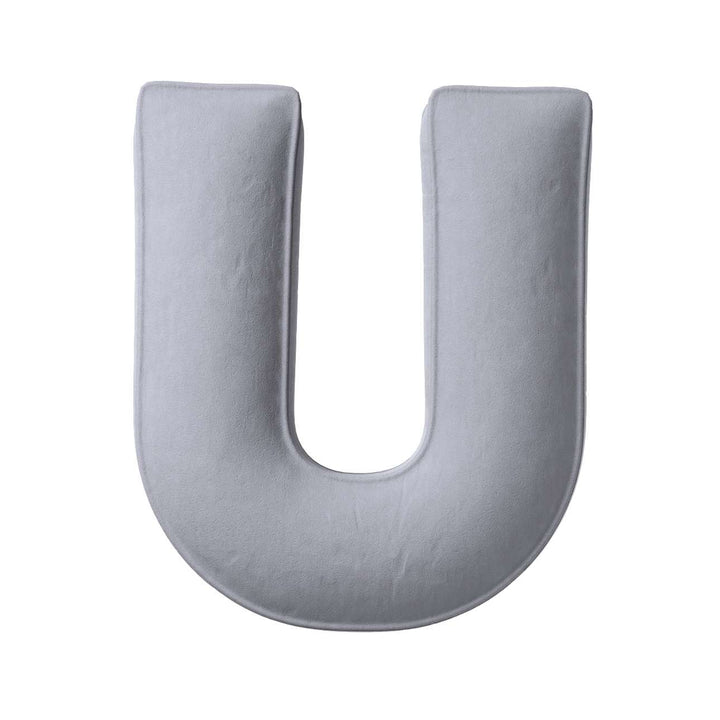 Velvet Letter Cushion - U  (Various Colours)