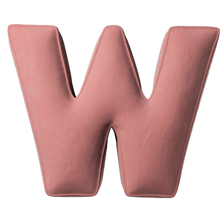 Buchstabenkissen aus Samt – W (verschiedene Farben)