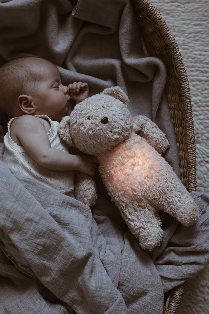 NEU Moonie 2.0 Bio-Schlafmittel mit Brummbär – Sand