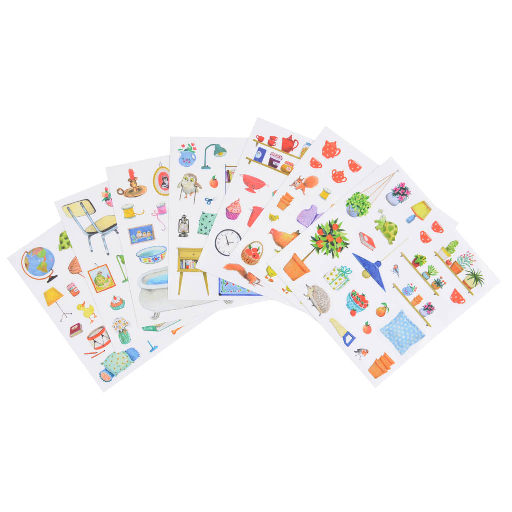 Moulin Roty La Grande Famille Mal- und Stickerbuch