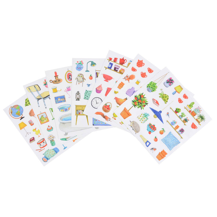 Moulin Roty La Grande Famille Mal- und Stickerbuch