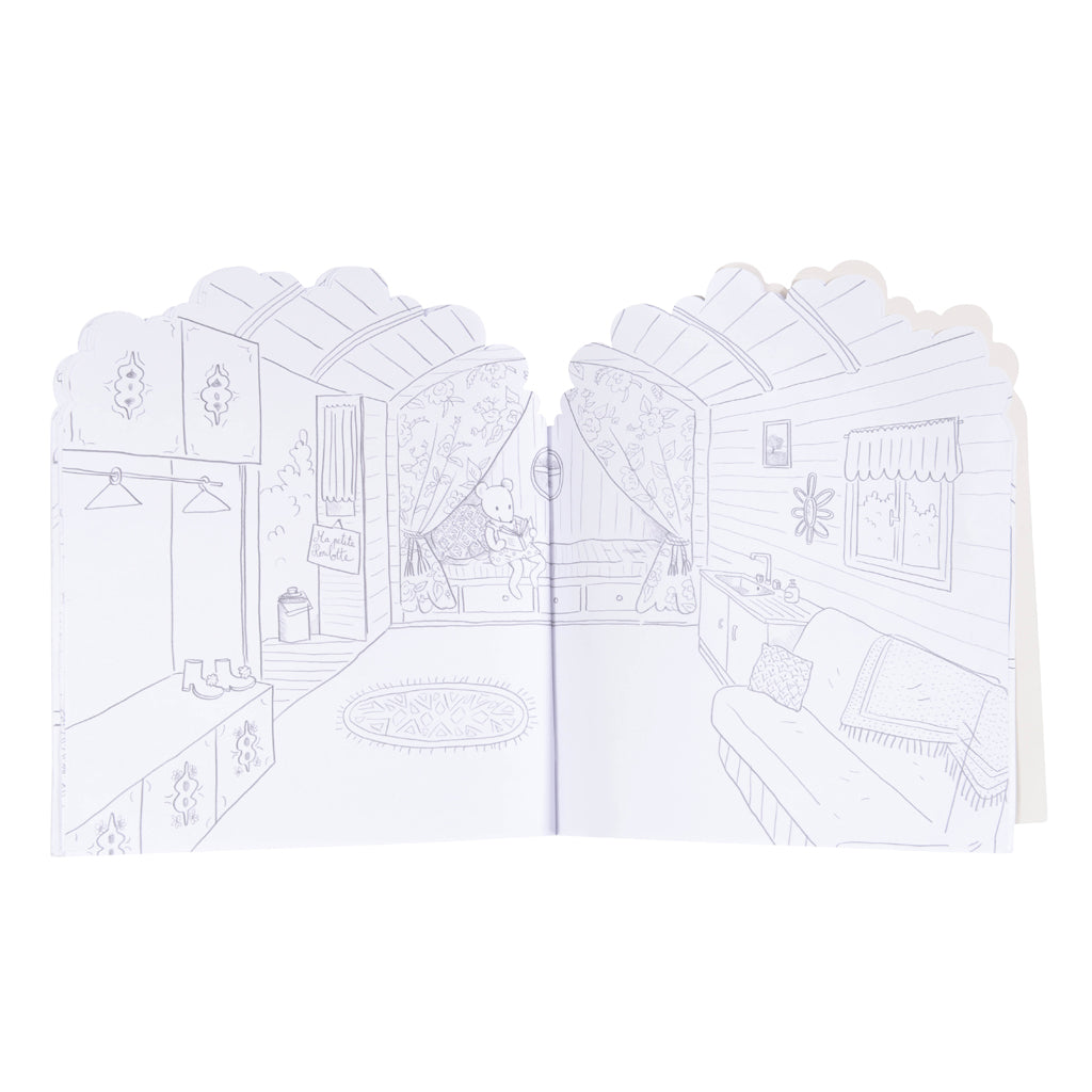 Moulin Roty La Grande Famille Mal- und Stickerbuch