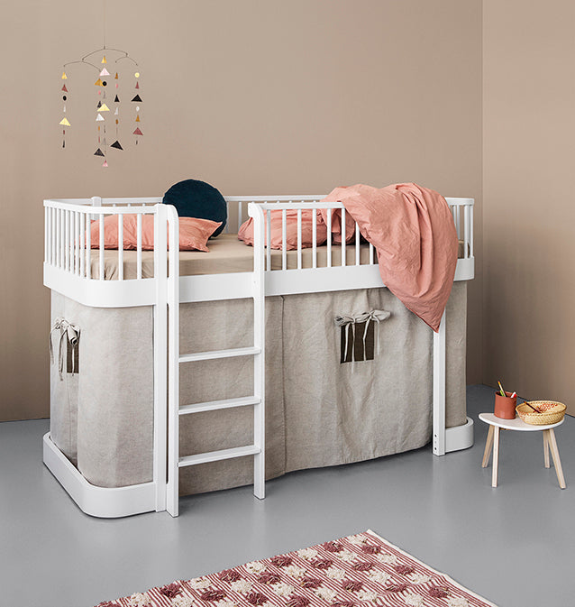 Oliver Furniture Wood Low Loft Bed - White