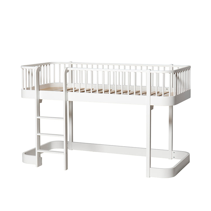 Oliver Furniture Wood Low Loft Bed - White