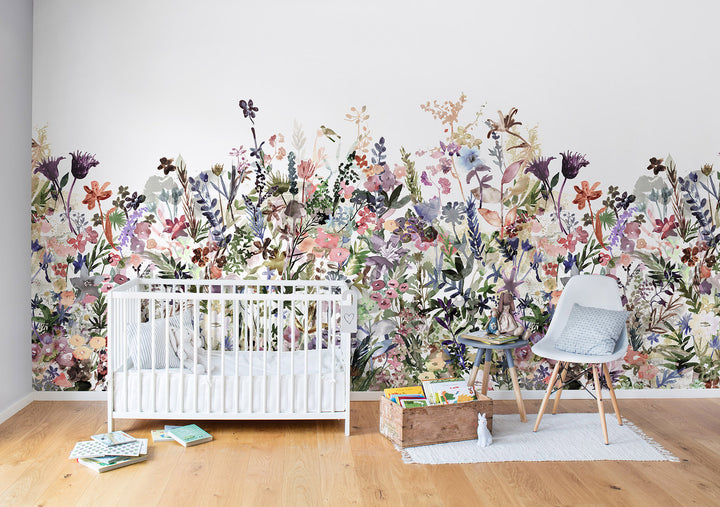 Individuelles Wandbild für Kinder - Maiwiese Pastell