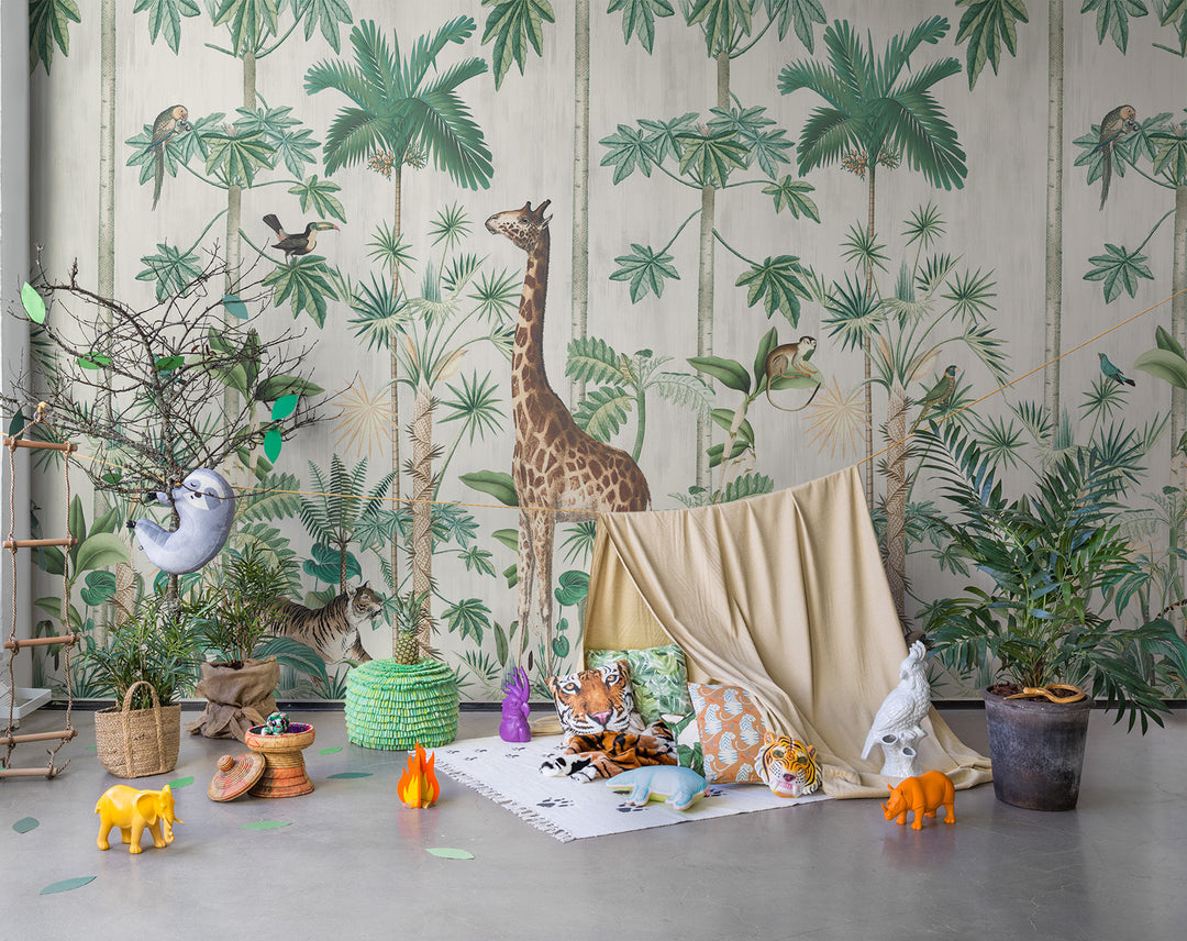 Individuelles Wandbild für Kinder - Giraffenspaziergang