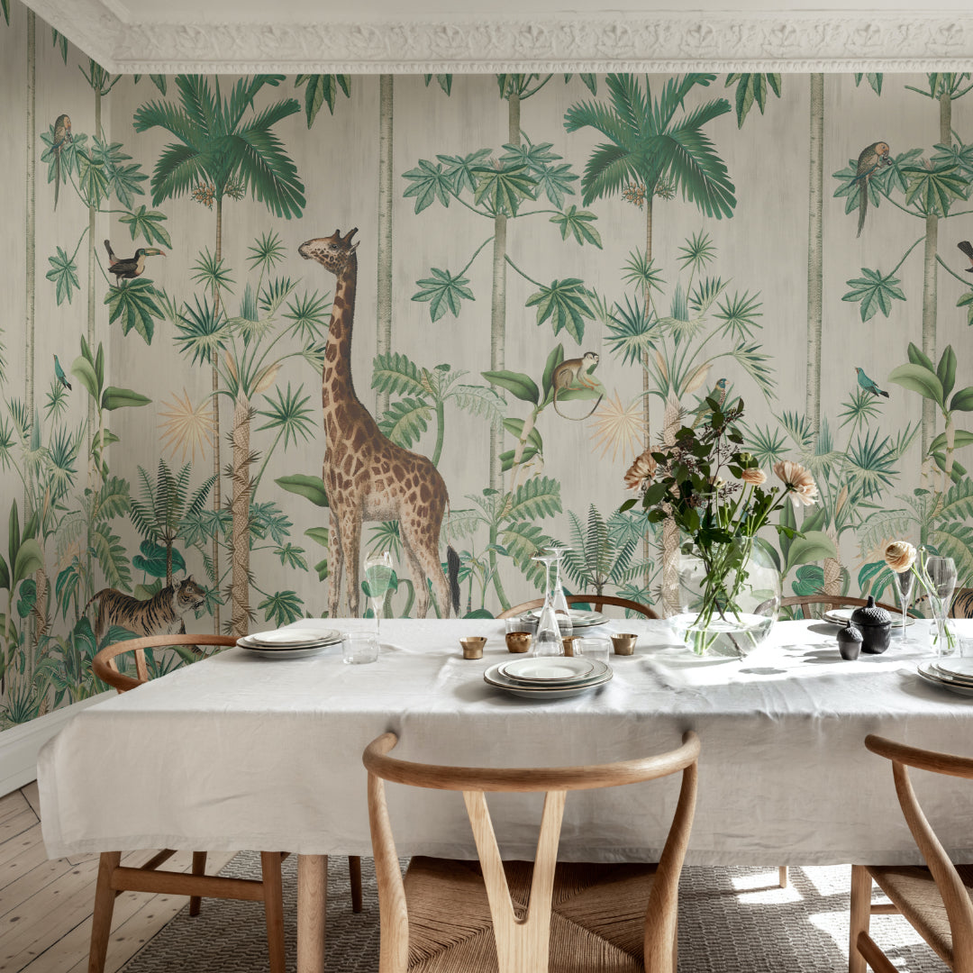 Individuelles Wandbild für Kinder - Giraffenspaziergang